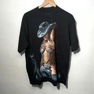 NEW limited edition Beyoncé renaissance  tour tee L glitter western